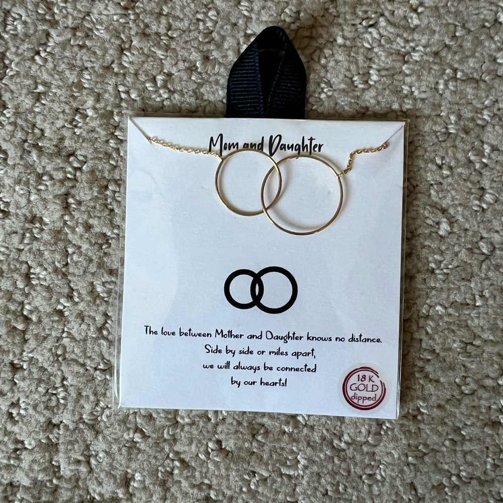 Gold Dipped Mother Daughter Necklace Set